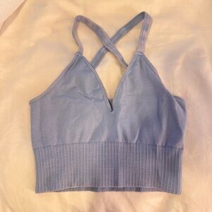 Free People FP Movement Good Karma Crop in Light Blue
